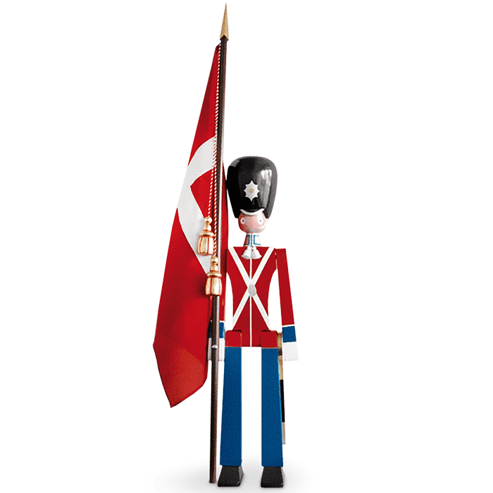 Kay Bojesen Standard-Bearer, Red/Blue/White Mini By Kay Bojesen