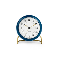 Arne Jacobsen Station Table Clock, H: 4.7" White/Black By Arne Jacobsen