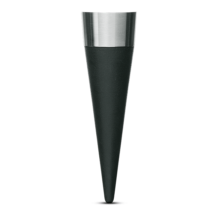 Rosendahl Grand Cru Barware Wine Stopper, Black/Steel, H: 3.5" By Rosendahl