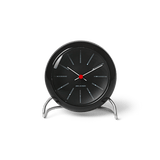 Arne Jacobsen Bankers Table Clock, Black, Ø: 4.3" By Arne Jacobsen