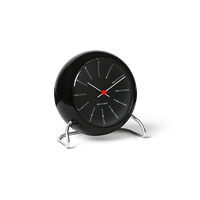 Arne Jacobsen Bankers Table Clock, Black, Ø: 4.3" By Arne Jacobsen
