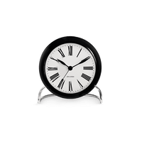 Arne Jacobsen Roman Table Clock, White/Black, Ø: 4.3" By Arne Jacobsen