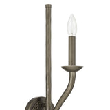 Bethany 19-inch 1-light Forged Bronze Wall Sconce with Natural Linen Shade