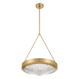 Agate 20-inch 4-light Champagne Gold Pendant Light with Clear Holophane Glass Shade