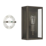 Hollis 12-inch 1-light Blackened Brass Exterior Wall Sconce with Clear Glass