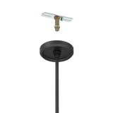 Agate 20-inch 4-light Matte Black Pendant Light with Opal Glass Shade