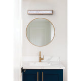 Courtney 24-inch Champagne Gold 5CCT LED Vanity Light with Clear Water Glass