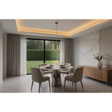 Calle 16-inch 3-light Brass LED Chandelier with Gold Leaf Hand Pressed Glass Shades