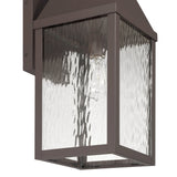 Glencrest 23-inch 1-light Dark Bronze Exterior Wall Sconce with Clear Water Glass