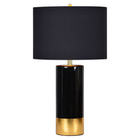 The Tuxedo Table Lamp Black And Gold By Renwil