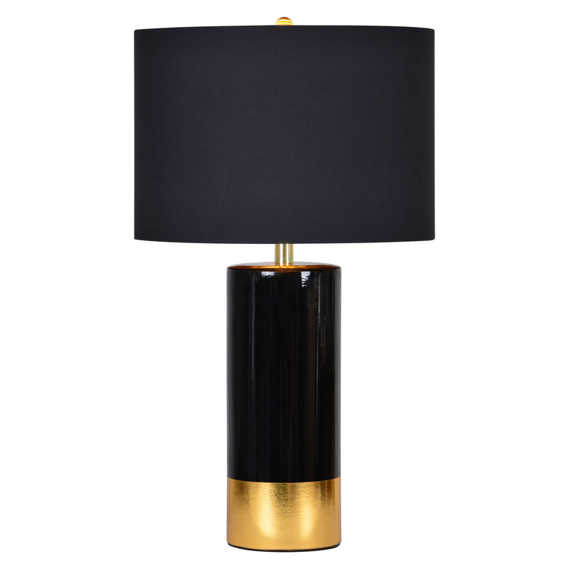 The Tuxedo Table Lamp Black And Gold By Renwil