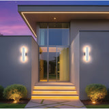Jacks 22-inch Textured White 5CCT LED Exterior Wall Sconce