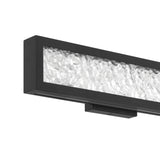 Courtney 18-inch Textured Black 5CCT LED Vanity Light with Clear Water Glass