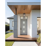 Hillside 9-inch 3-light Dark Bronze Exterior Pendant Light with Clear Glass