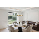 Agate 20-inch 4-light Champagne Gold Pendant Light with Opal Glass Shade