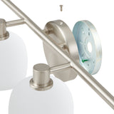 Valentina 30-inch 4-light Brushed Nickel Vanity Light with Etched Opal Glass Shades