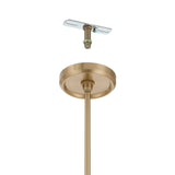 Agate 15-inch 3-light Champagne Gold Pendant Light with Clear Holophane Glass Shade