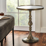 Romina Brass Table Antique Brass By Renwil