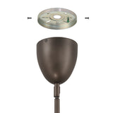 Fiorello 54-inch 9-light Forged Bronze Linear Chandelier with Smoked Amber Glass Shades