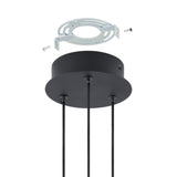 Grazia 24-inch Matte Black and Brushed Gold LED Chandelier