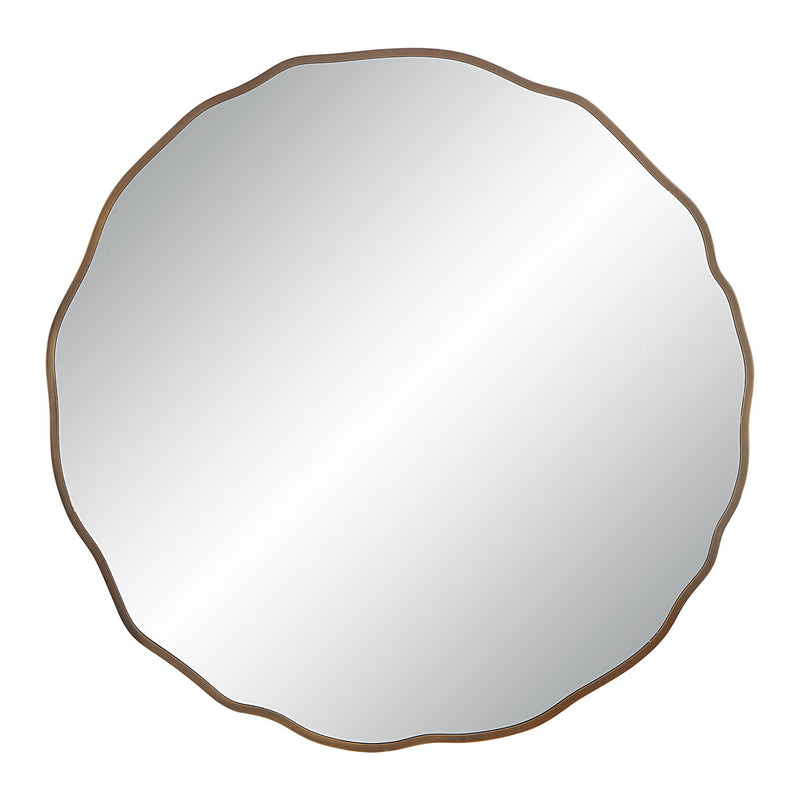 Bern Wall Mirror DARK ANTIQUE BRUSHED BRASS By Renwil