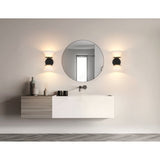 Tremolo 11-inch 2-light Matte Black and Champagne Gold Vanity Light with Etched Opal Glass