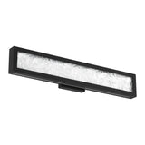 Courtney 24-inch Textured Black 5CCT LED Vanity Light with Clear Water Glass