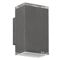 Jasper 8-inch 2-light Graphite
 LED Exterior Wall Sconce