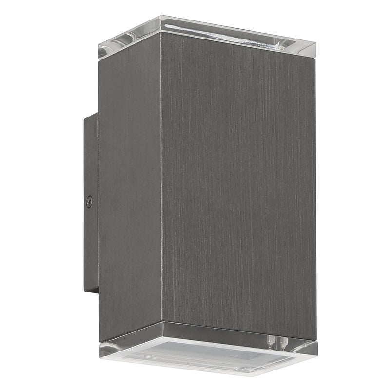 Jasper 8-inch 2-light Graphite
 LED Exterior Wall Sconce