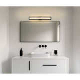 Courtney 32-inch Textured Black 5CCT LED Vanity Light with Clear Water Glass