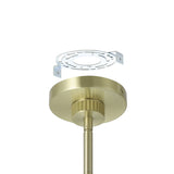 Como 18-inch 1-light Champagne Gold Convertible Pendant with Clear Ribbed and Opal Glass Shade