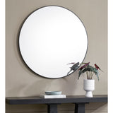 Posadas Wall Mirror Matte Black By Renwil