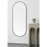 Ammar Wall Mirror Matte Black By Renwil