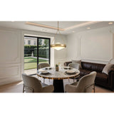 Agate 20-inch 4-light Champagne Gold Pendant Light with Opal Glass Shade