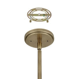 Mcgill 40-inch 6-light Natural Brass Chandelier with Matte Black and Gold Metal Shades