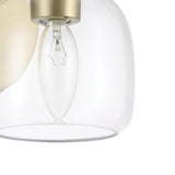 Valentina 5-inch 1-light Champagne Gold Vanity Light with Clear Glass Shade