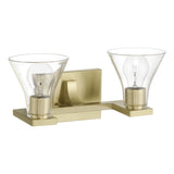Gilford 14-inch 2-light Champagne Gold Vanity Light with Clear Glass Shades