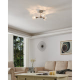 Helena 20-inch 3-light Polished Nickel Semi-Flush Mount with Clear Acrylic Shades