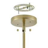 Florian 44-inch 8-light Brushed Gold and Clear Glass Chandelier