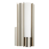 Colton 12-inch 1-light Brushed Nickel 5CCT LED Vanity Light with Etched Opal Glass Shade