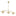 Fiorello 54-inch 9-light Brushed Gold Linear Chandelier with Smoked Amber Glass Shades