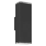 Jasper 14-inch 2-light Textured Black LED Exterior Wall Sconce