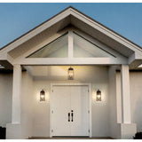 Hillside 20-inch 2-light Textured Black Exterior Wall Sconce with Clear Glass