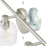 Valentina 24-inch 3-light Brushed Nickel Vanity Light with Clear Glass Shades