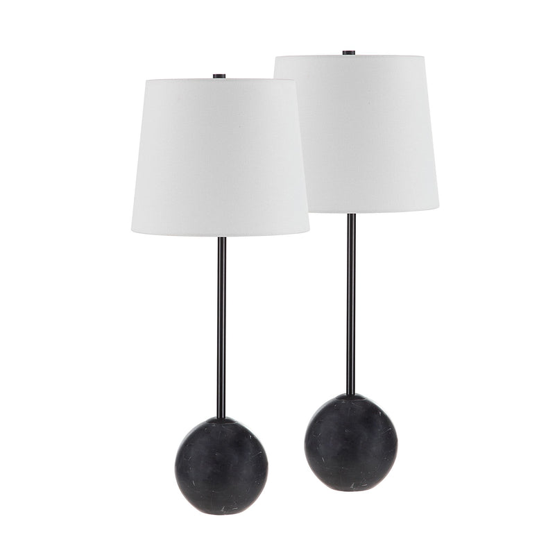 Bangor Table Lamp- Set of two Honed Black By Renwil