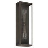 Hollis 20-inch 2-light Blackened Brass Exterior Wall Sconce with Clear Glass