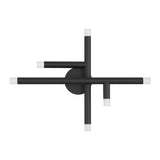 Manhattan 18-inch 6-light Matte Black LED Wall Sconce