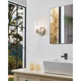 Bedminster 5-inch 1-light Brushed Nickel Vanity Light with Clear Ribbed Glass Shade