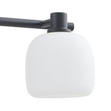 Valentina 24-inch 3-light Matte Black Vanity Light with Etched Opal Glass Shades