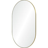 Beckah Wall Mirror Satin Brass By Renwil